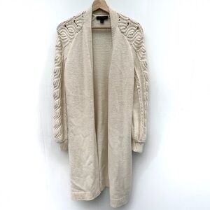 Ann Taylor Cream Knit Cardigan